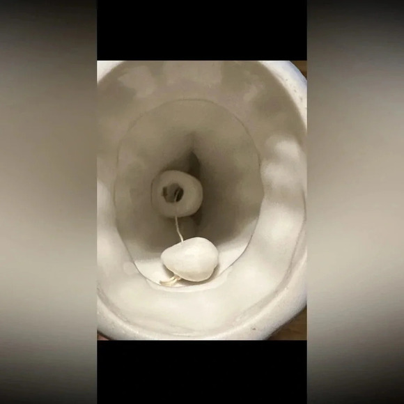 Vintage decorative porcelain Angel holding harp bell - Picture 3 of 3